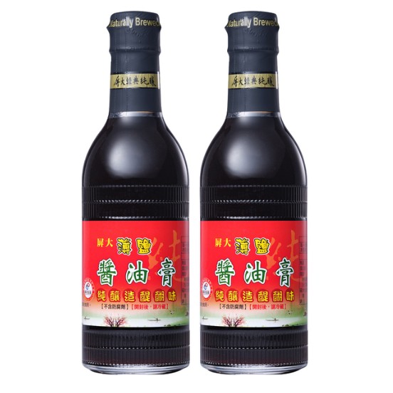 1109結-屏大薄鹽醬油膏 ( 玻璃瓶 ) $180/瓶
